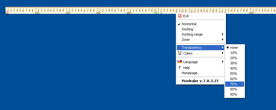 Definning transparency level