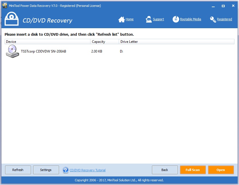 CD/DVD Recovery