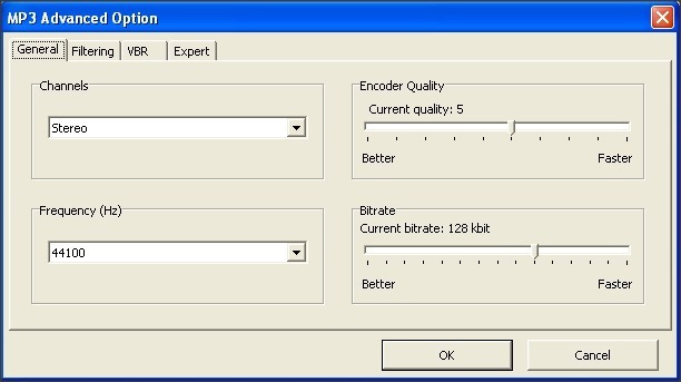 MP3 Advanced Options