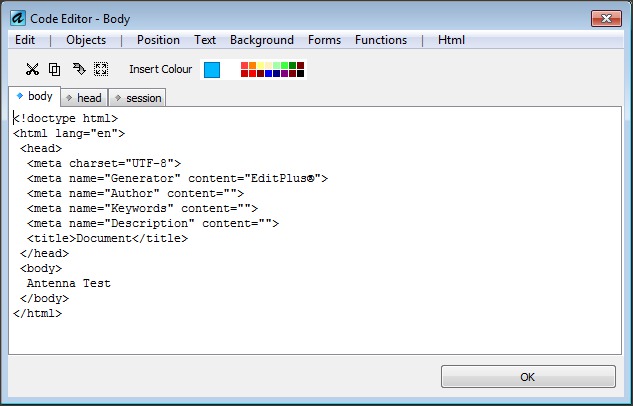 Visual HTML Code Editor