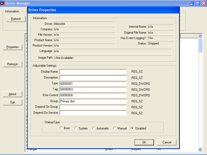 Driver Properties