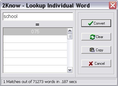Lookup Individual Word