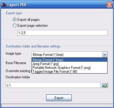 Exporting PDF as image
