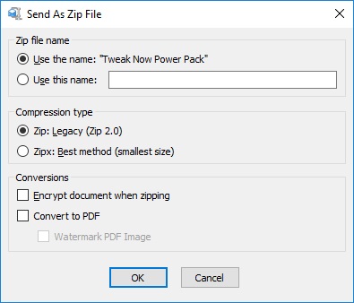 Send as Zip file