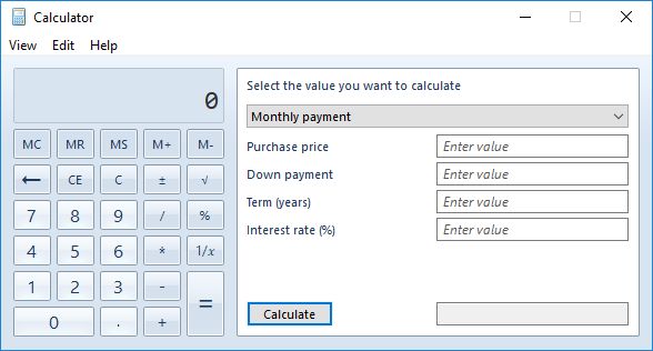 Mortgage calculator worksheet