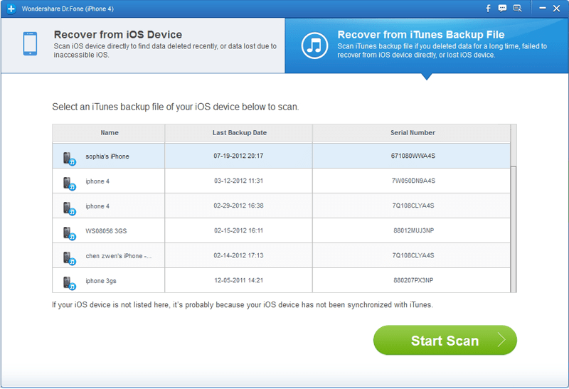 Selecting a device and options