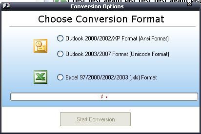 Choosing conversion format