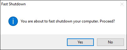 Fast Shutdown Confirmation