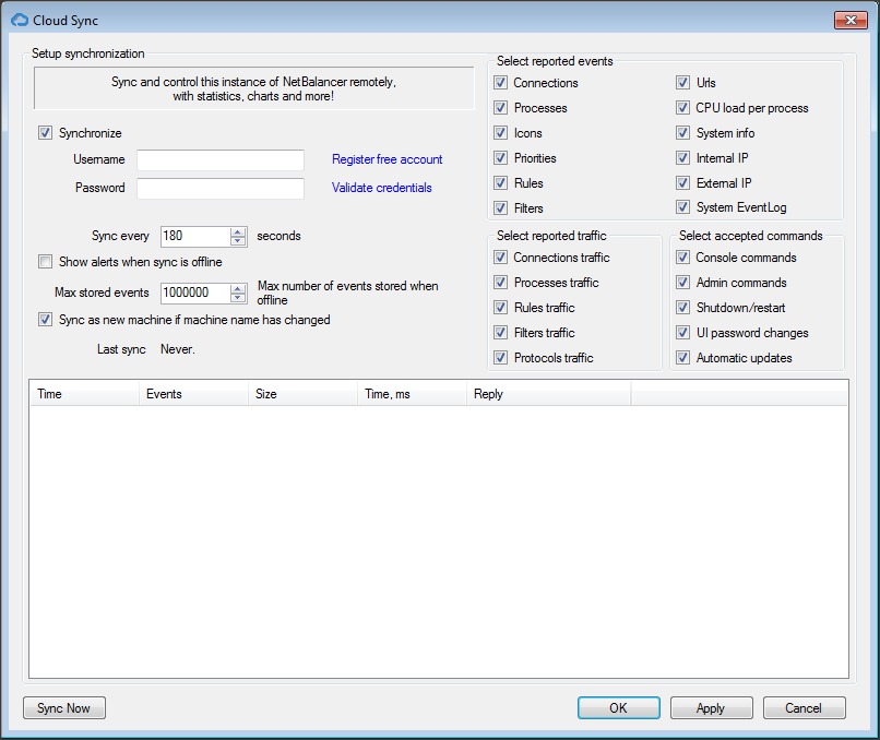 Advanced Cloud-Sync Settings