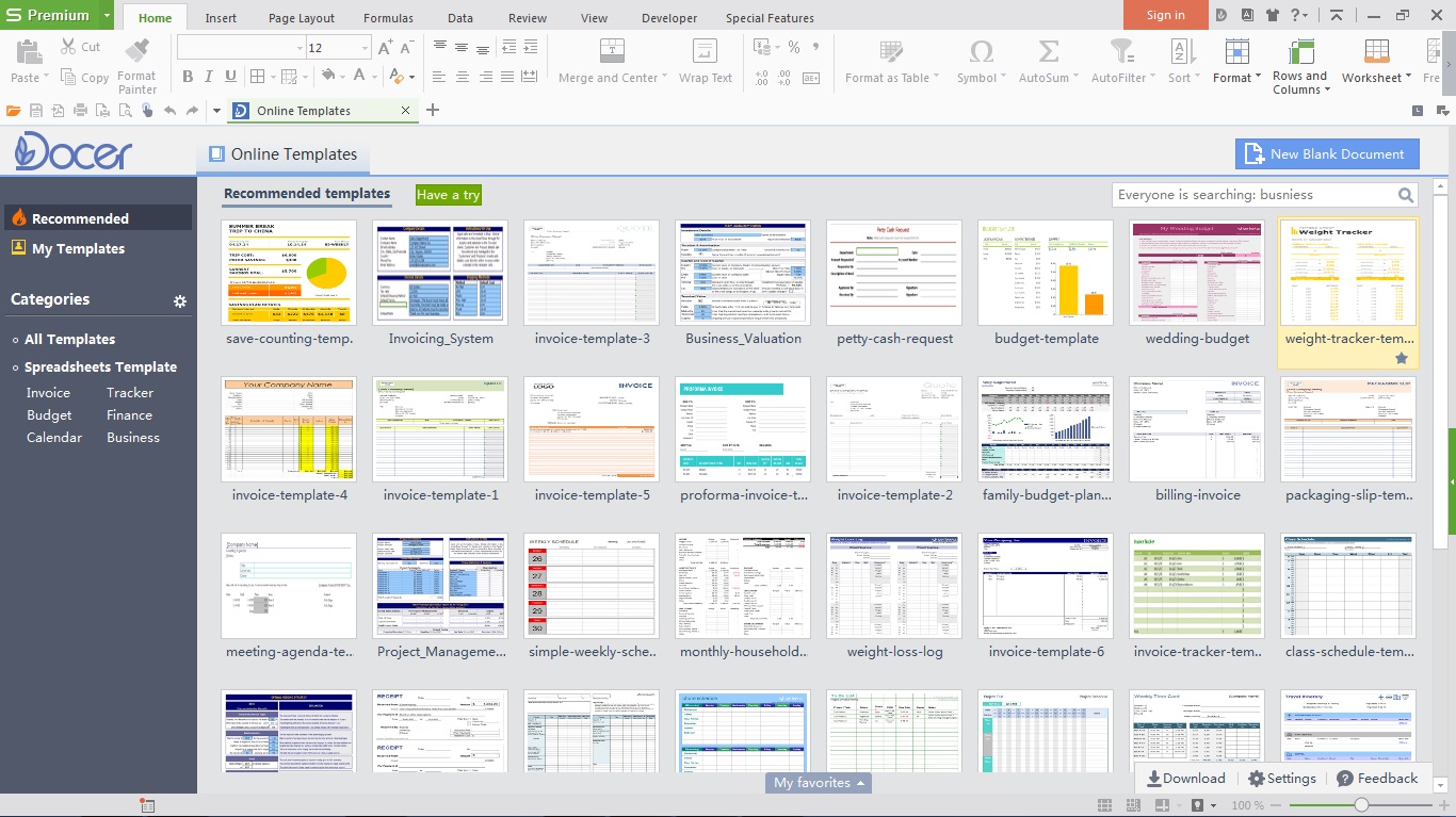 Spreadsheets Templates