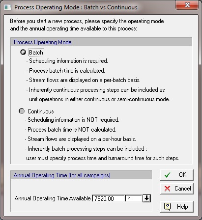 Process Operating Mode