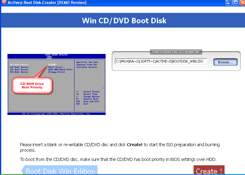 CD/DVD boot disk