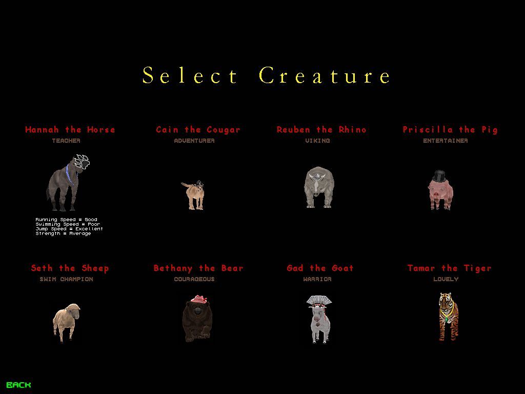 Select a creature