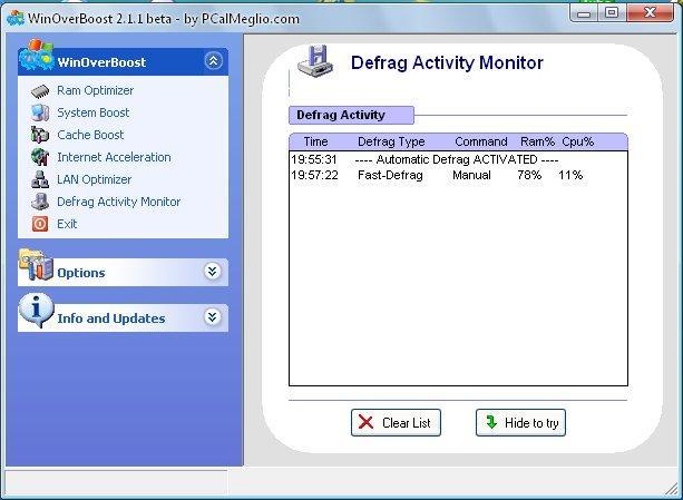 Defrag Activity Monitor