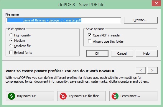 Save PDF File
