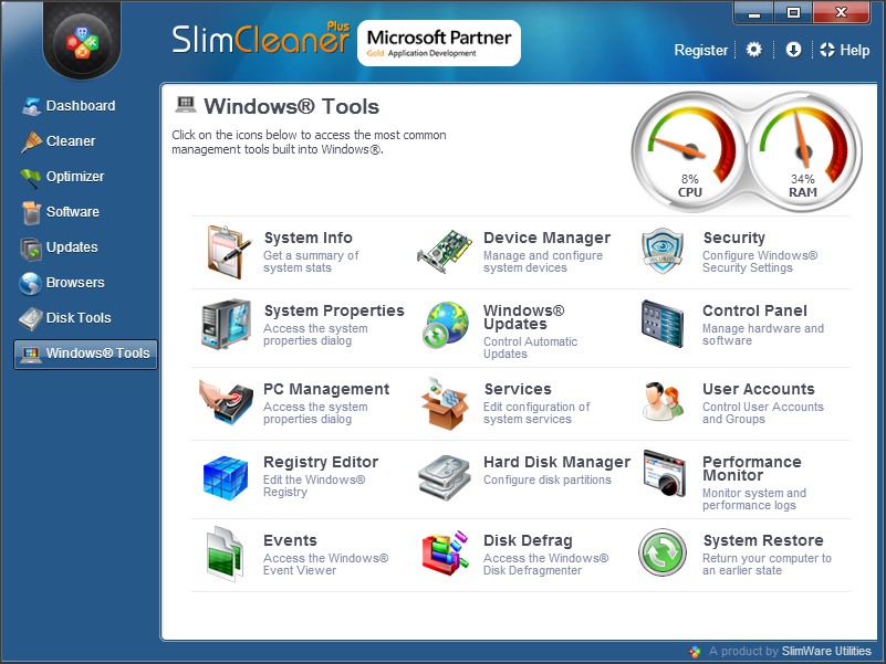 Windows Tools Tab