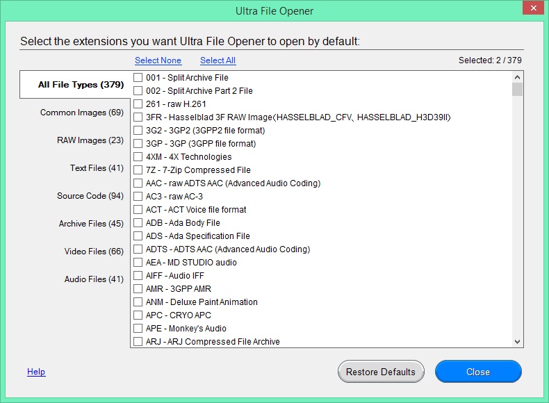 Manage File Associations