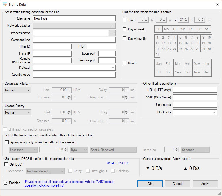 Adding a Traffic Rule