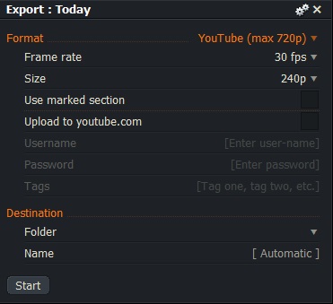 Export to Youtube