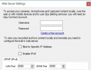 Webserver settings