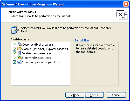 Close Programs Wizard