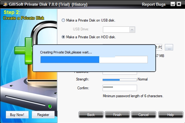 Creating Private Disk