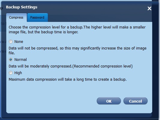 Backup Compression Settings