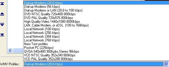 WMV Profiles.