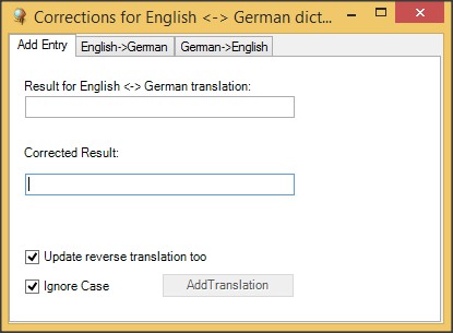 English - German Dictionary Editor