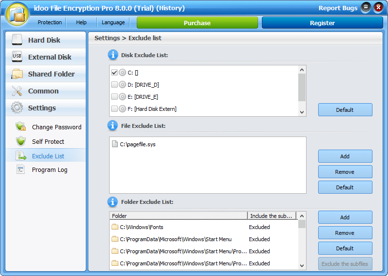 Exclusion Lists