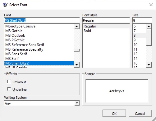 Select Font