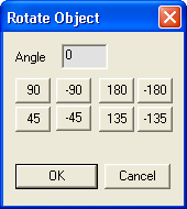 Rotate Object window