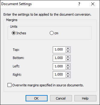 Output Document Options