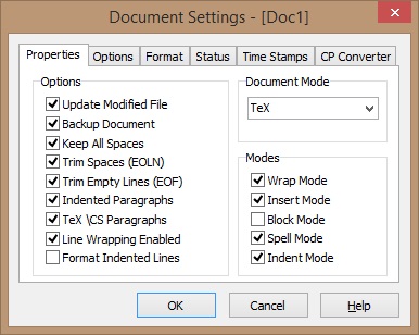 Document Settings