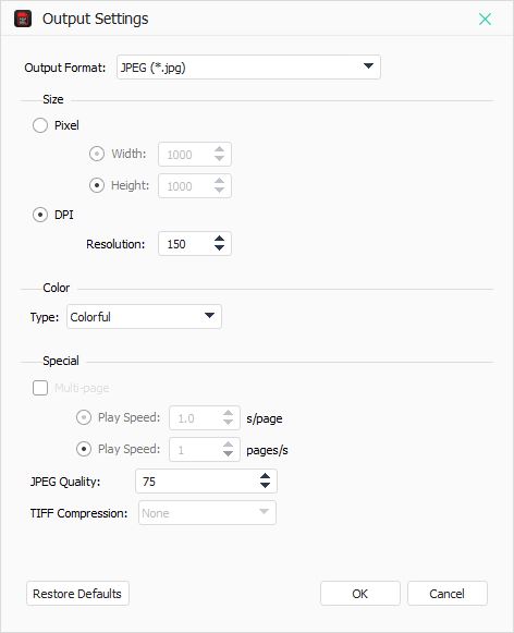 Configuring Output Settings