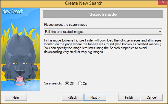 New Search Creation Wizard