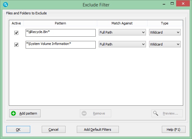 Exclude Filter