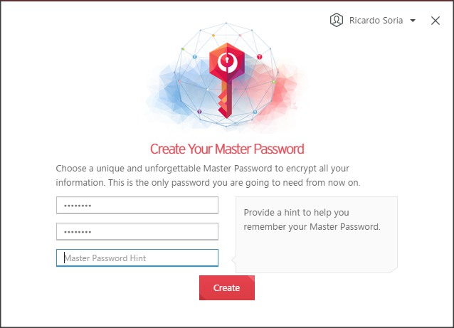 Master Password Creation