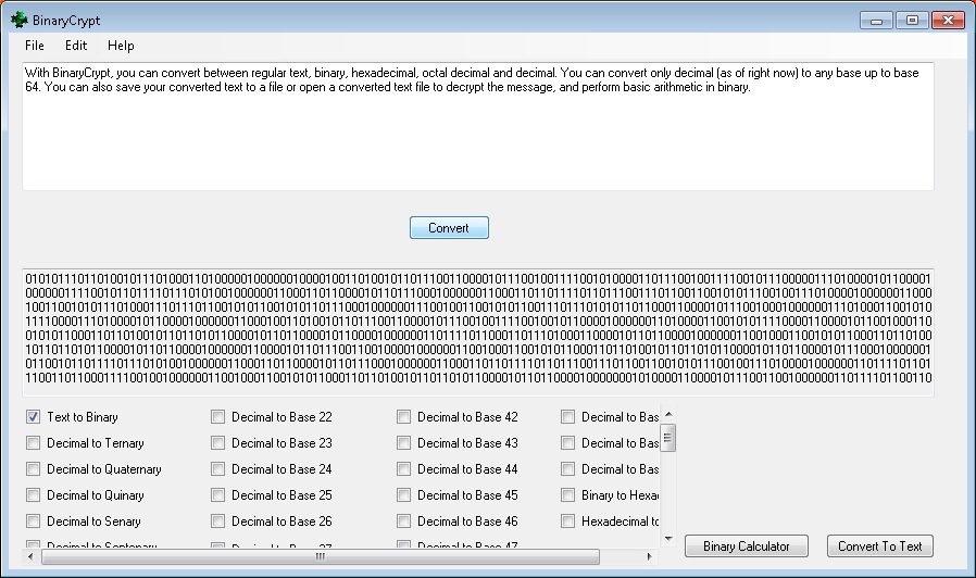 Text to Binary Conversion