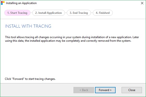 Install an Application with Tracing