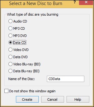 Disc Type Selection Wizard