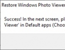 Restore Windows Photo Viewer Success Message