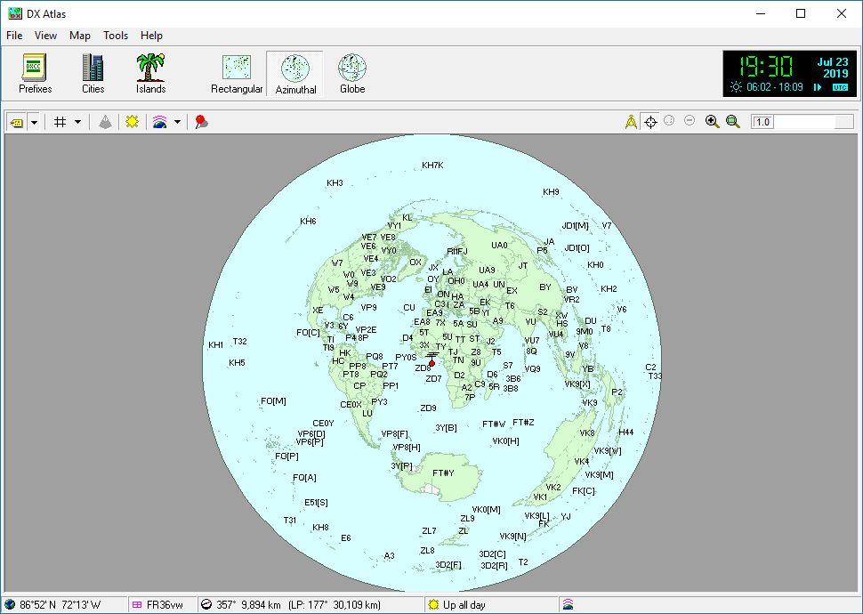 Azimuthal view