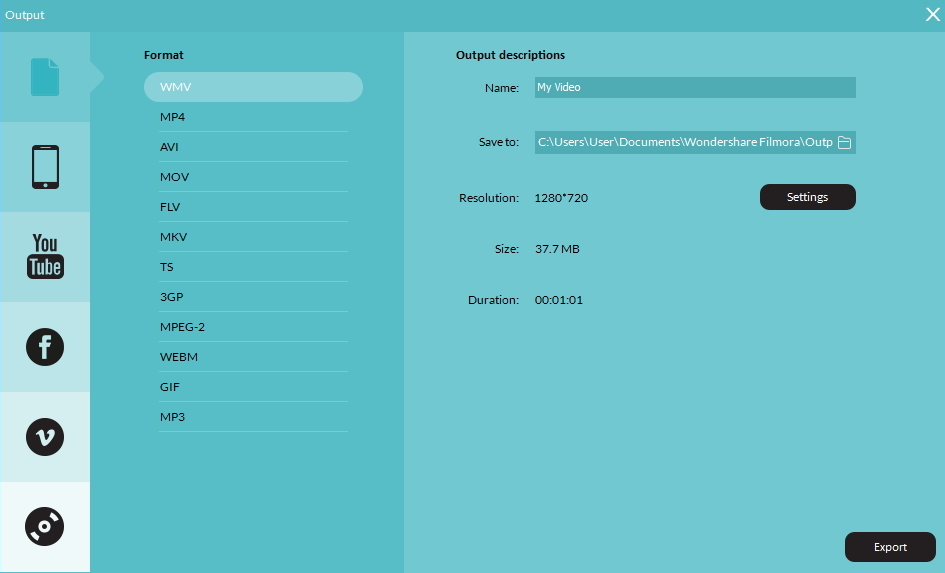 Configuring Output Settings