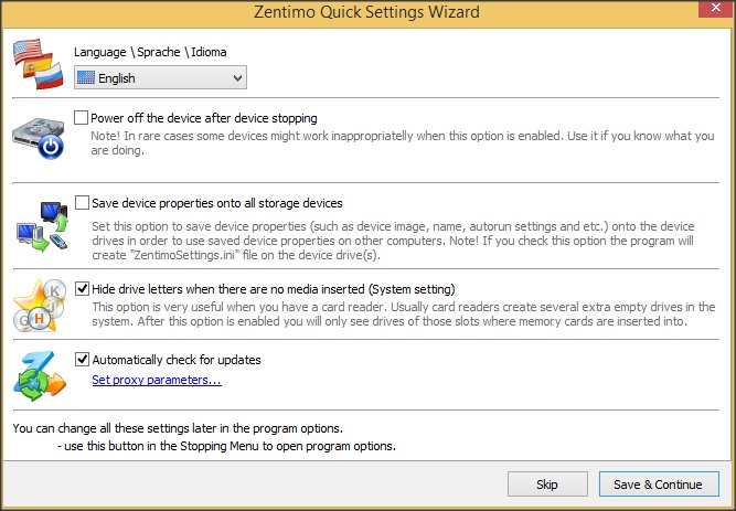 Quick Settings Wizard