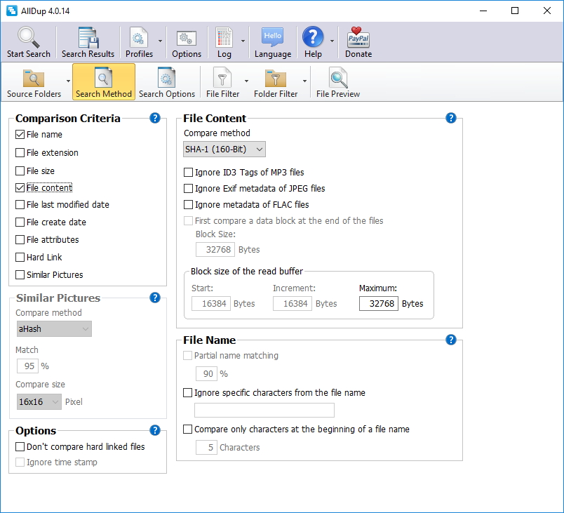 Choosing Search Method