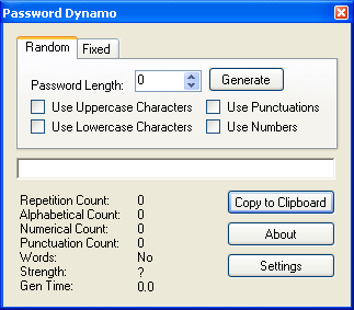 Random password generation