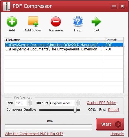 Select Compression Quality