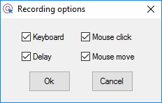 Recording Options Window