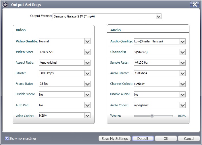 Output Settings